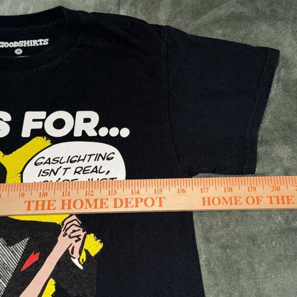 GoodShirts G Is For Gaslighting T-Shirt Adult Small Black Funny Graphic Print - Picture 5 of 6